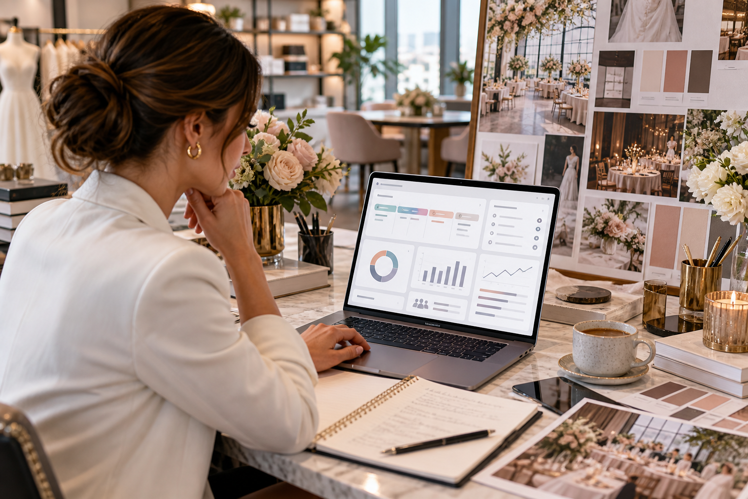 Planning studio dashboard for proposals, leads, referrals, and event follow-up